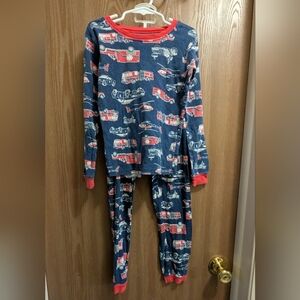 🔥B2G1! Carter's Blue and Red Fire Truck Pajama Set Size 8
